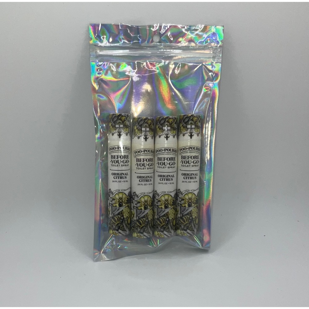 Poo Pourri Before You Go Toilet Spray Original Citrus 10ml Travel Size 4 Pack - Picture 2 of 3